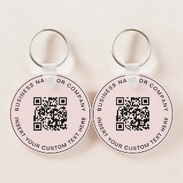  Rosa QR-kod Modern affärsverksamhet Nyckelring