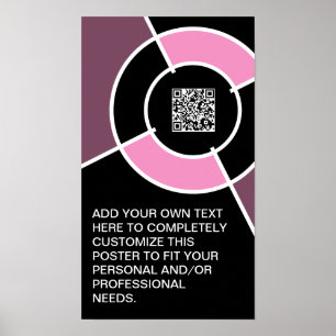 rosa QR-kod Poster