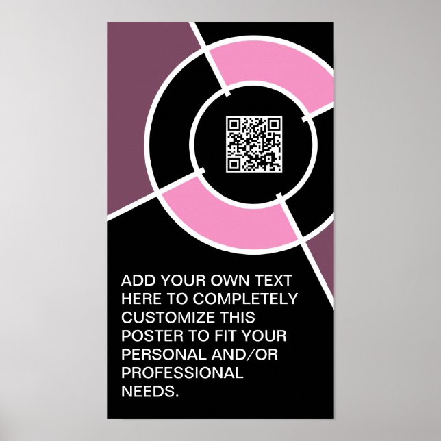 rosa QR-kod Poster (Framsidan)