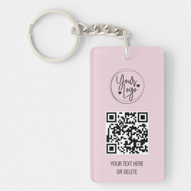  Rosa QR-Logotyp - affärsknappskedja (Framsidan)