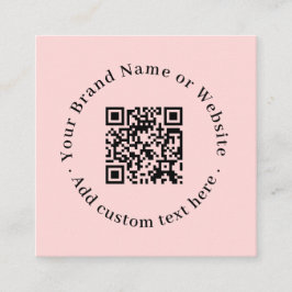 Rosa QR | Modern Professionell Kontaktdesign Fyrkantigt Visitkort