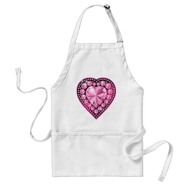 Rosa Quartz Gem Heart Förkläde (Framsidan)