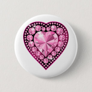 Rosa Quartz Gem Heart Knapp