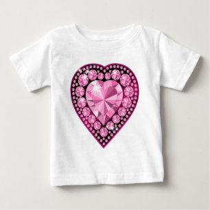 Rosa Quartz Gem Heart Tee Shirt