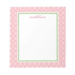 Rosa Quatrefoil | Anteckningsblock för Rosa och Gr