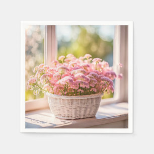 Rosa Queen Anne's Snöre Bouquet Pappersservett