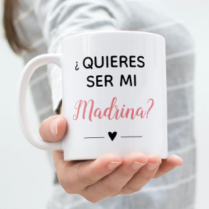 Rosa Quieres Ser Mi Madrina Godmor Frieri Kaffemugg