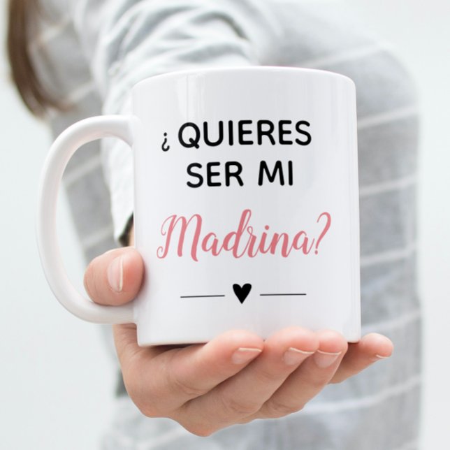 Rosa Quieres Ser Mi Madrina Godmor Frieri Kaffemugg (Skapare uppladdad)
