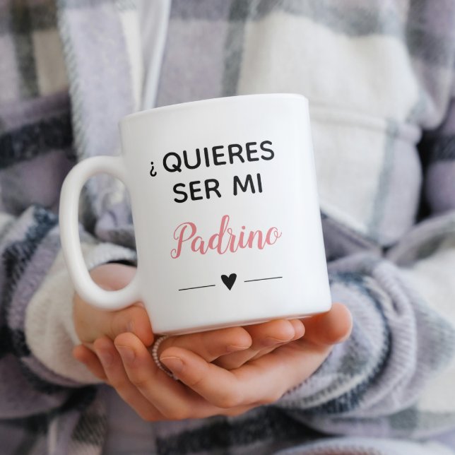 Rosa Quieres Ser Mi Padrino Godfather Frieri Kaffemugg (Skapare uppladdad)
