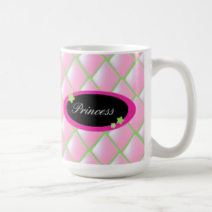 Rosa Quiltade Diamanter - Prinsessa Kaffemugg