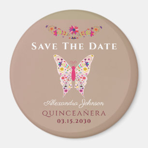 Rosa Quinceañera Spara Datum Magnet