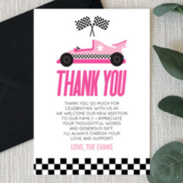 Rosa Racecar Tävling-bilbarnskor Tack Kort