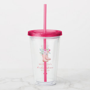 Rosa Rain Boots & Flowers Möhippa Take Away Mugg