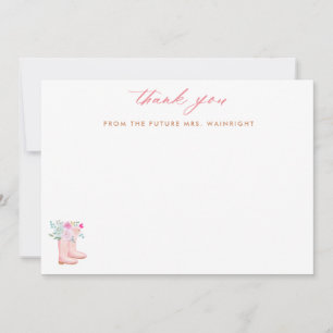 Rosa Rain Boots & Flowers Script Future Mrs. Tack Kort