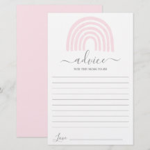 Rosa Rainbow Advice for Mamma to be card