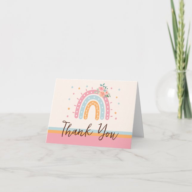 Rosa Rainbow Baby Shower Tack (Framsida)