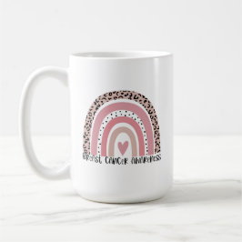 Rosa Rainbow Breast Cancer Awareness Kaffemugg