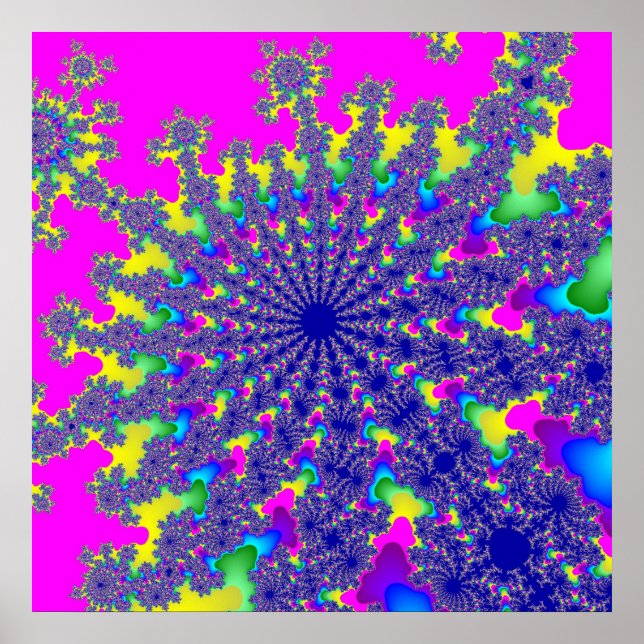 Rosa Rainbow Burst Poster (Framsidan)