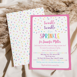 Rosa Rainbow Girl Baby Sprinkle Inbjudningar