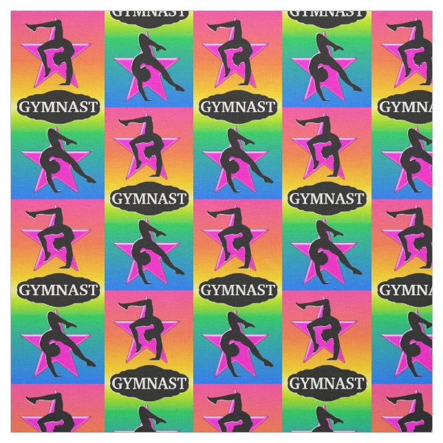 ROSA RAINBOW GYMNAST FABRIK TYG (Provkarta)