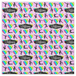 ROSA RAINBOW HEART PERSONLIG GYMNAST FABRIC TYG