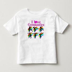 ROSA RAINBOW I KÄRLEK GYMNASTICS DESIGN T SHIRT