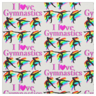 ROSA RAINBOW I KÄRLEK GYMNASTICS DESIGN TYG