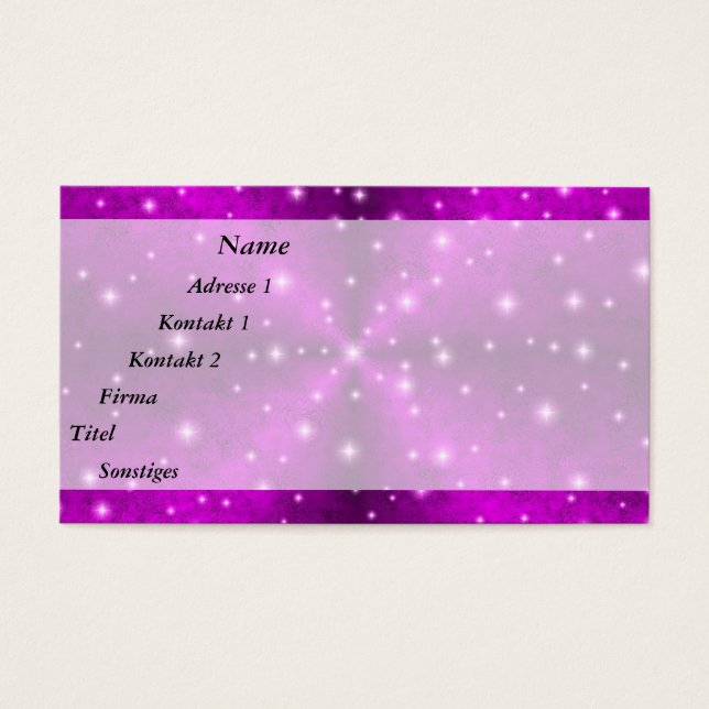 Rosa Rainbow in Elephant Skin Leather Optics Visitkort (Framsidan)