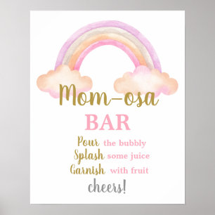 Rosa Rainbow Momosa Pub Girl Poster