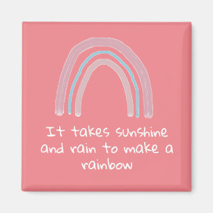 Rosa Rainbow Painting Quote Magnet