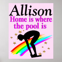 ROSA RAINBOW PERSONLIG SWIMMER POSTER