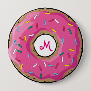 Rosa Rainbow Sprinkle Donut Knapp