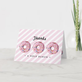 Rosa Rainbow Sprinkle Donut Tack Kort