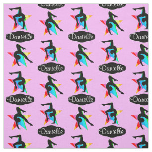 ROSA RAINBOW STAR PERSONLIG GYMNASTICS FABRIC TYG