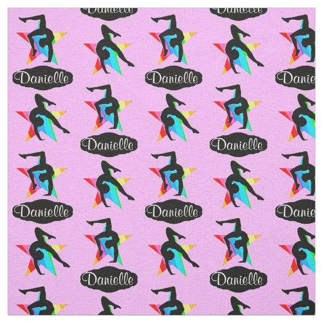 ROSA RAINBOW STAR PERSONLIG GYMNASTICS FABRIC TYG (Provkarta)