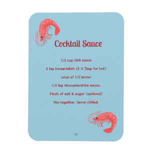 Rosa räka cocktail sås recept flexibel magnet