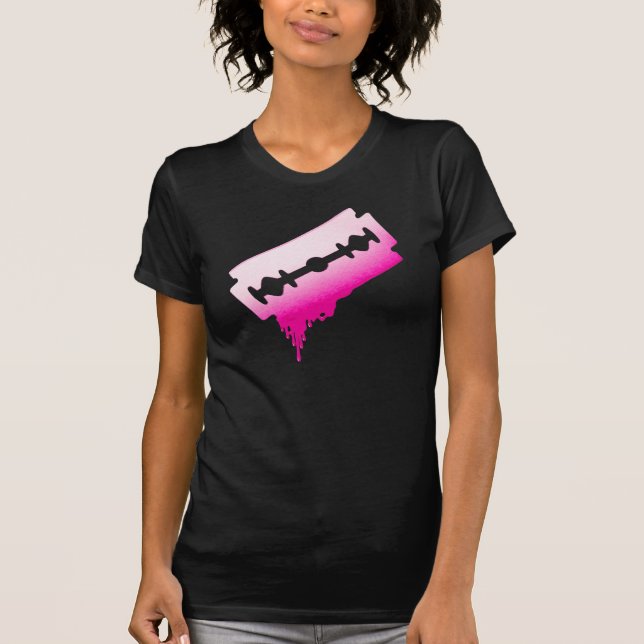 ROSA RAKKNIVskjorta T-shirt (Framsida)