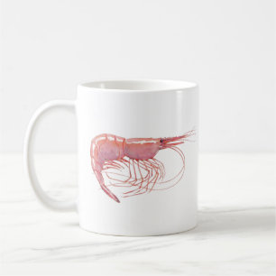 Rosa räkor kaffemugg