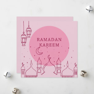 Rosa Ramadan Kareem helgdag Card Julkort