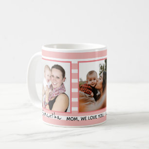 Rosa Rand 3 Photo Collage Mors dag Gift Co. Kaffemugg