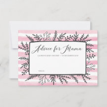 Rosa rand Baby Shower Adress for Mamma Card