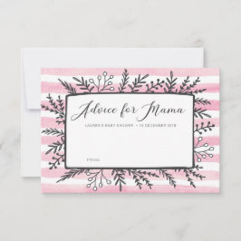 Rosa rand Baby Shower Adress for Mamma Card Inbjudningar