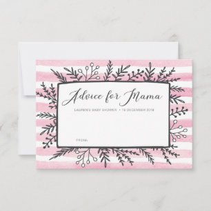 Rosa rand Baby Shower Adress for Mamma Card Inbjudningar