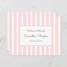 Rosa Rand Baby Shower Advice, böner Rådkort