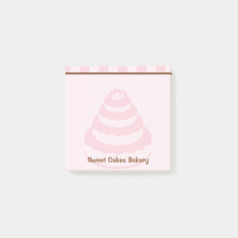 Rosa Rand Cake Bakery Post it Anteckningsblock Post-it Block