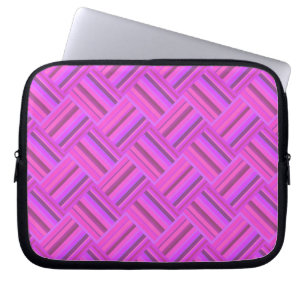 Rosa rand diagonalväv mönster laptop sleeve