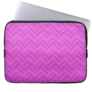 Rosa rand diagonalväv mönster laptop sleeve