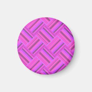 Rosa rand diagonalväv mönster magnet