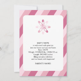 Rosa Rand Diaper Pin Baby meddelande