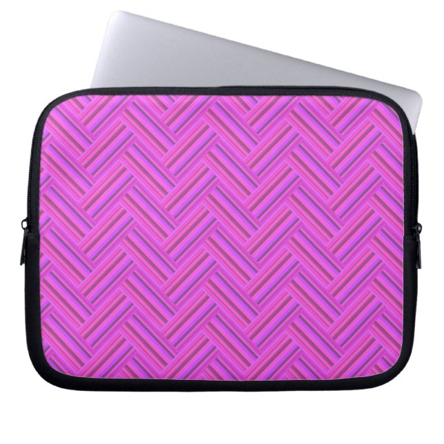 Rosa rand dubbla Västra mönster Laptop Sleeve (Framsidan)